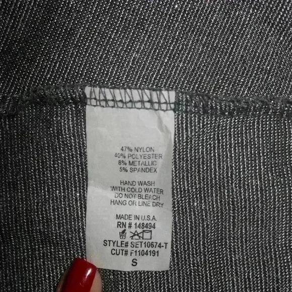 Windsor silver sparkly cheetah print tube top - S - Picture 3 of 3